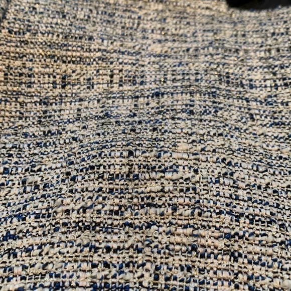 KASPER Cropped 3/4 Sleeve Tweed Jacket Blue White & Black Women’s 2P - Picture 6 of 16
